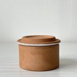 Terracotta ceramic butter dish