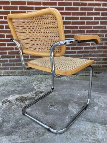 Set of 4 Cesca model armchairs by Marcel Breuer