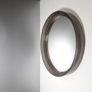Vintage round mirror - gilac n° 1813 - smoked plexiglass - 1970s