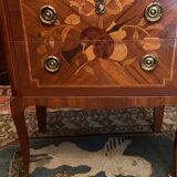 Louis XV Louis XVI style inlaid chest of drawers