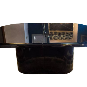 Italian black lacquered wood table from the 1970s