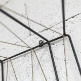 Black steel coat rack and scoubidou wire 1960