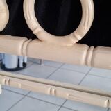 Vintage white faux bamboo mirror
