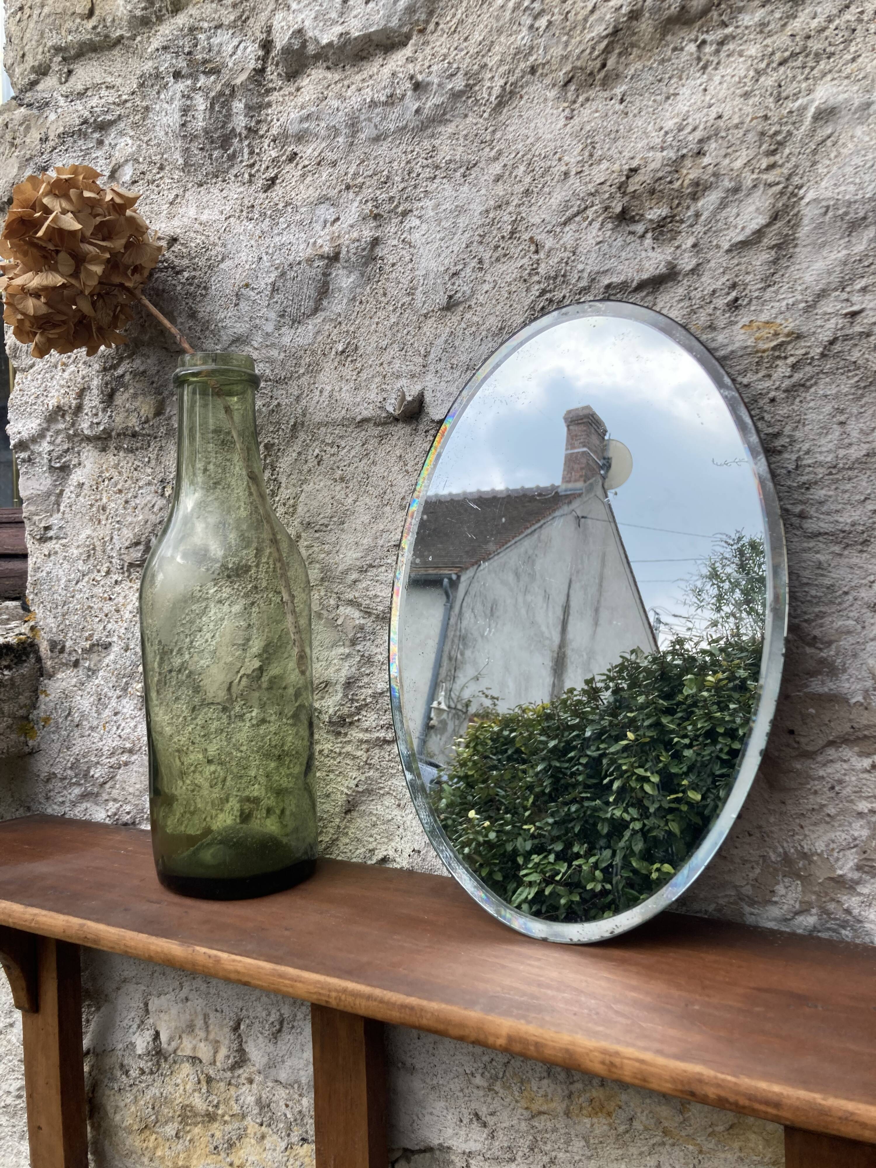 Miroir ancien biseauté