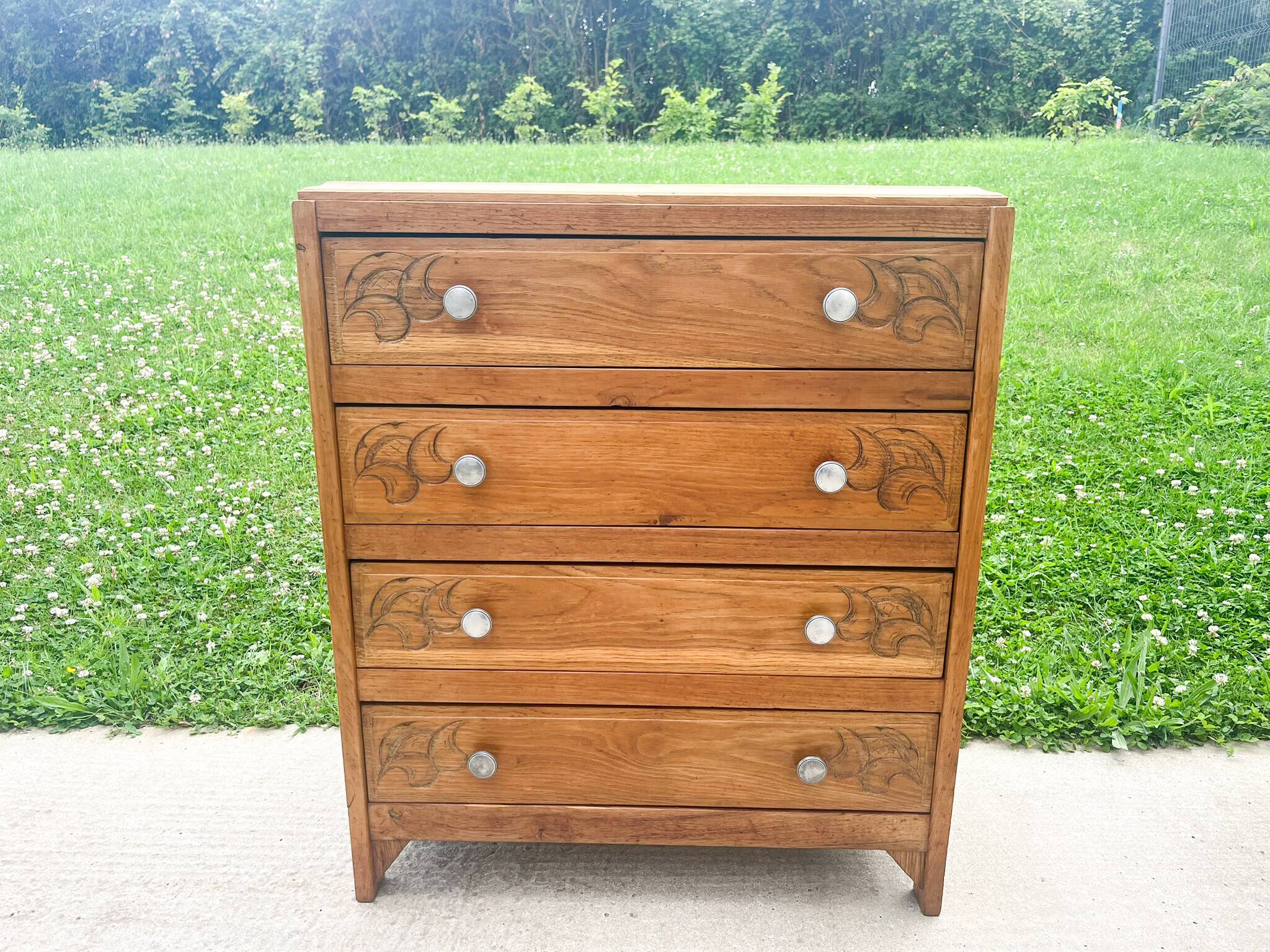 Commode art déco 1930 à 4 tiroirs