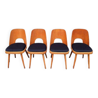 Set 4 chaises design Oswald Haerdtl, Vintage Tchèque 1955