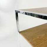 Table on wheels, laminate top and metal Eiffel legs, circa 1950
