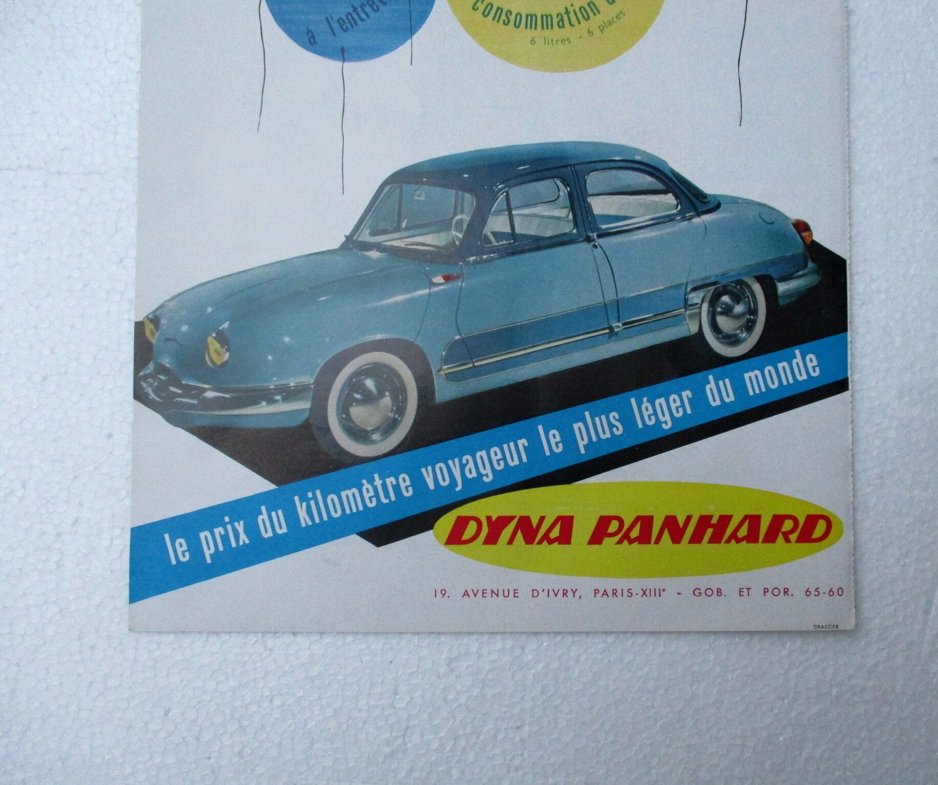 Old advertisement Dyna Panhard 50s