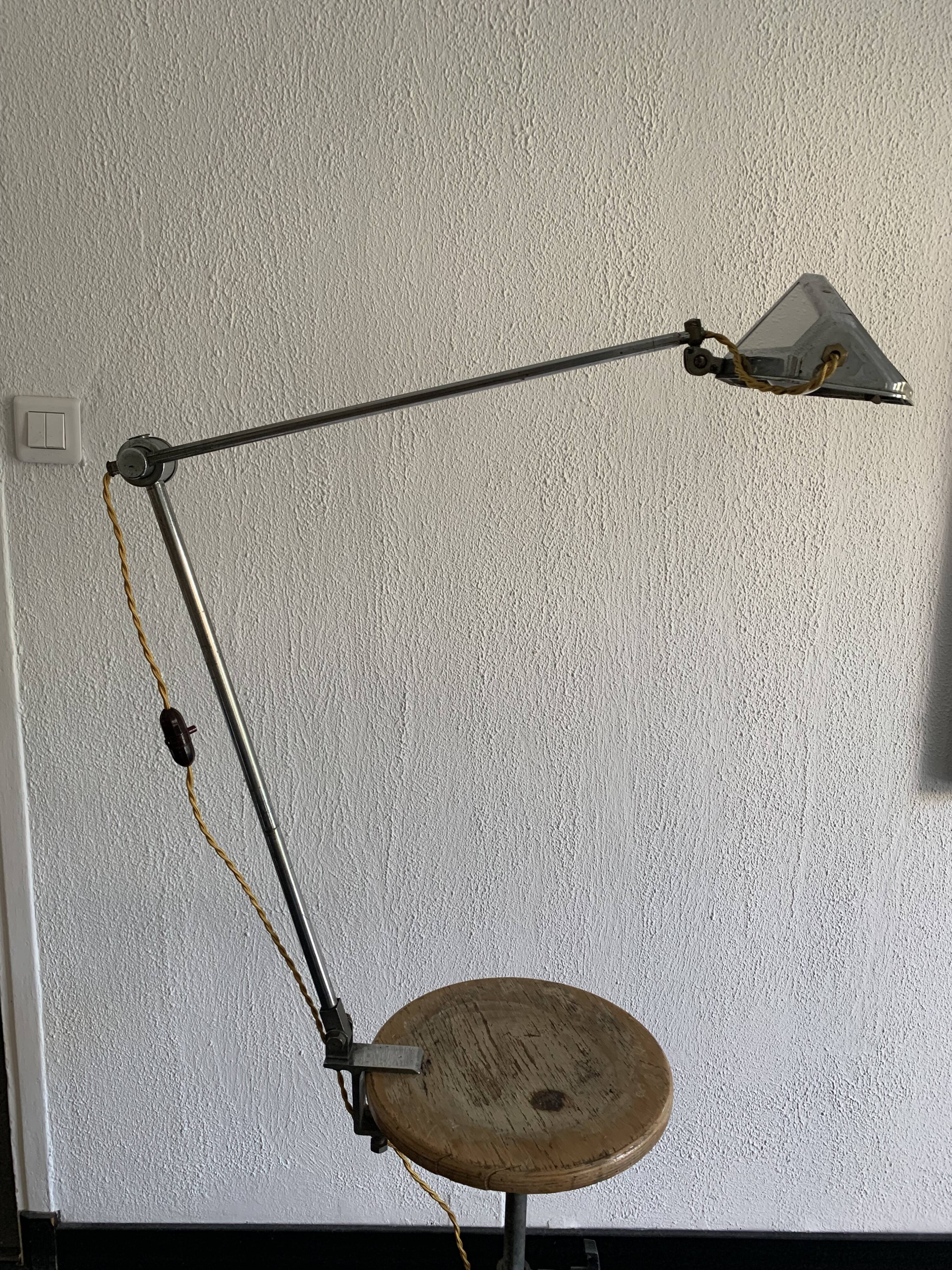 Large vintage 1920s Pirouett architect Art Deco lamp - 50 cm