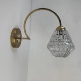 Pair of old vintage diamond-shaped wall lights