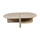 Paire de tables basse en travertin italie 1980s