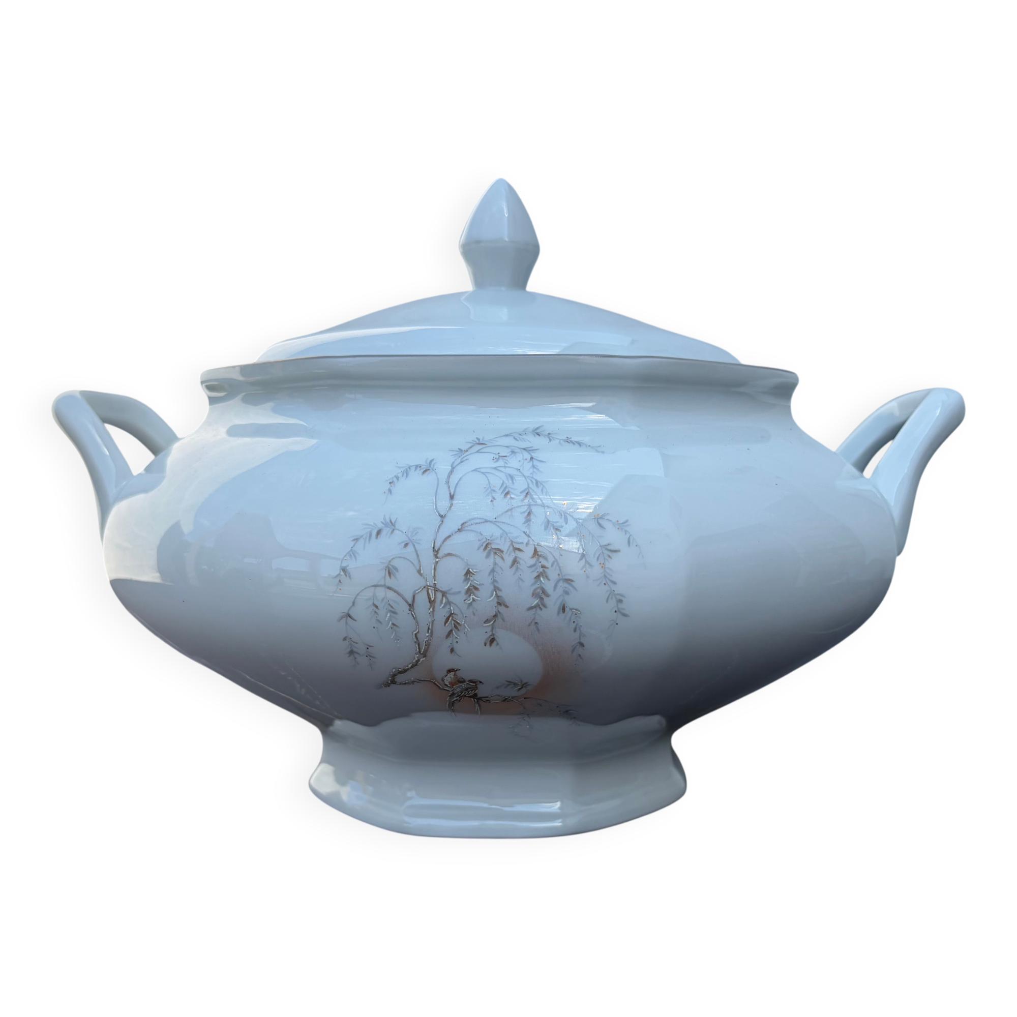 Soup tureen in Sologne porcelain