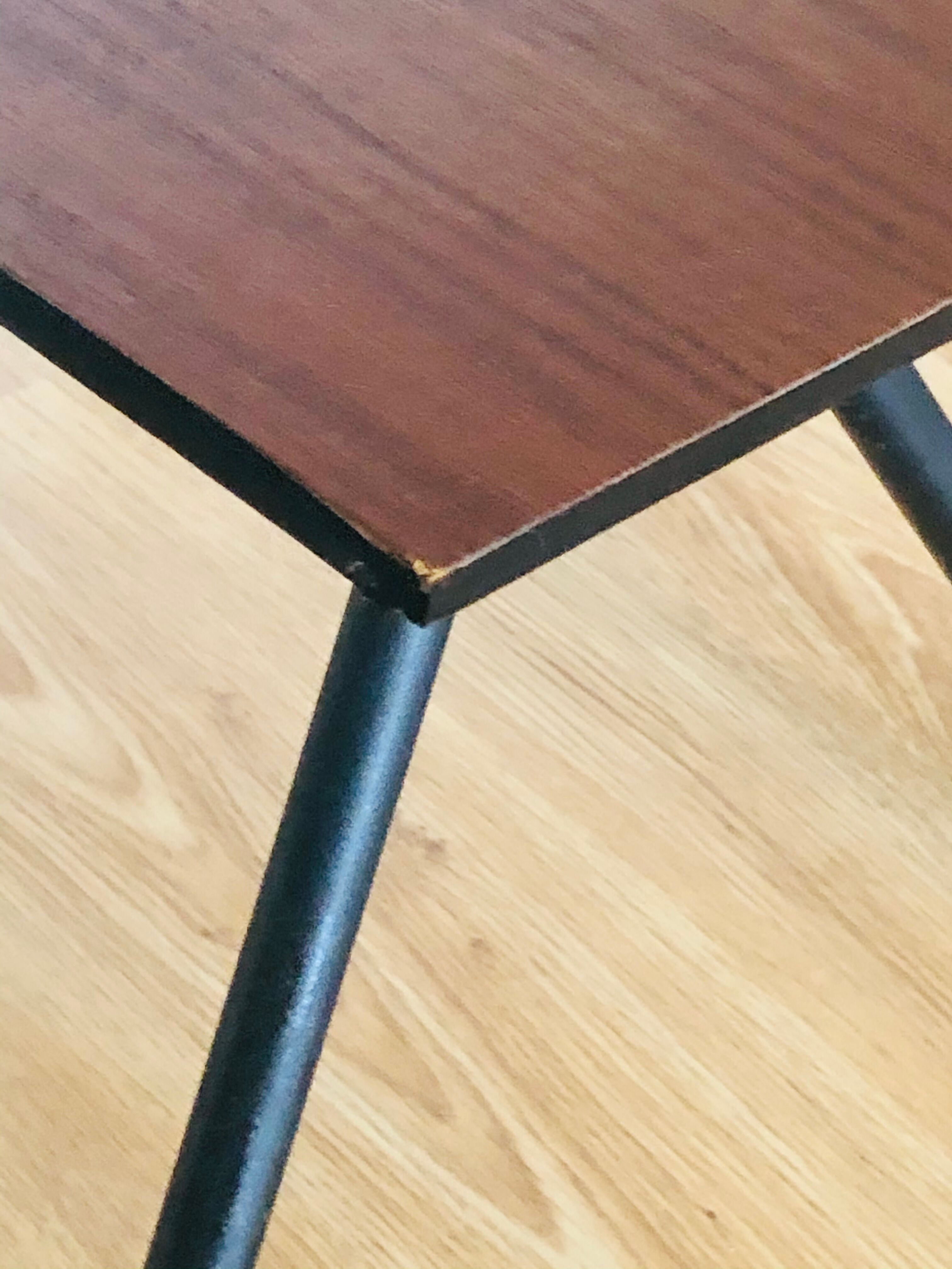Wood and metal side table