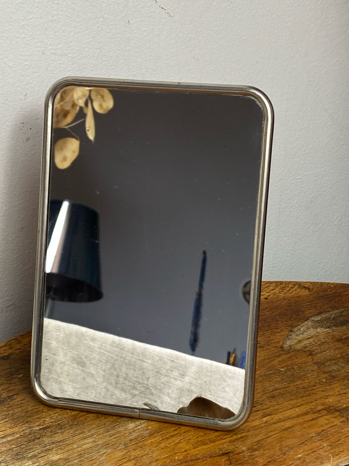 Silver-plated barber mirrors