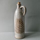 Stoneware bottle herbarium decoration, Jalapa model of the 60s