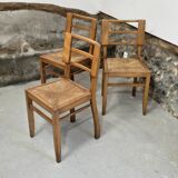 3 chaises style Pierre Cruège 1940 1950