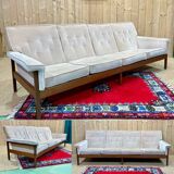 Scandinavian 4-seater sofa from the 70s in teak