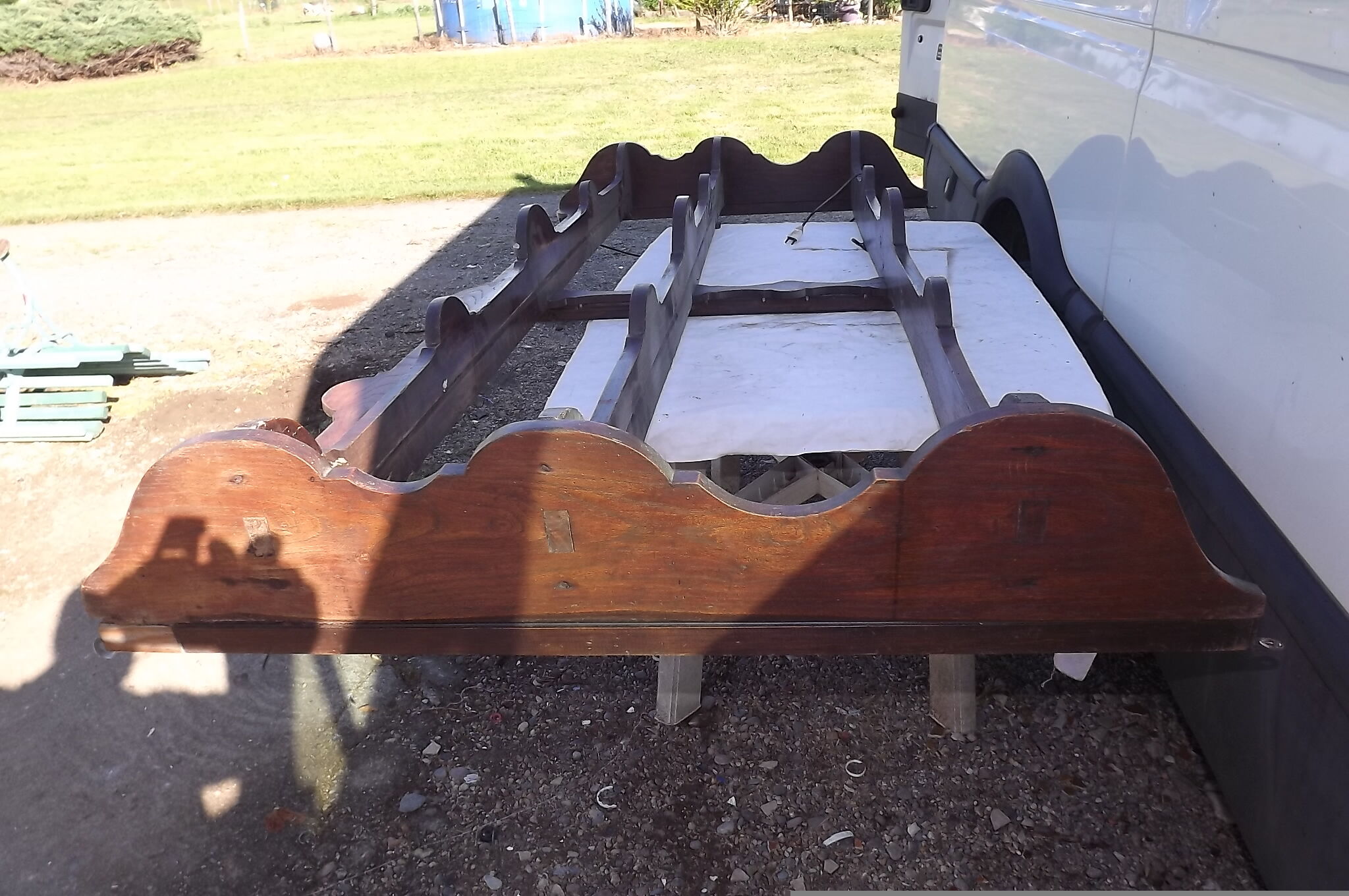 XIX wooden wall shelf