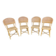 Ensemble de 4 chaises en osier et rotin.