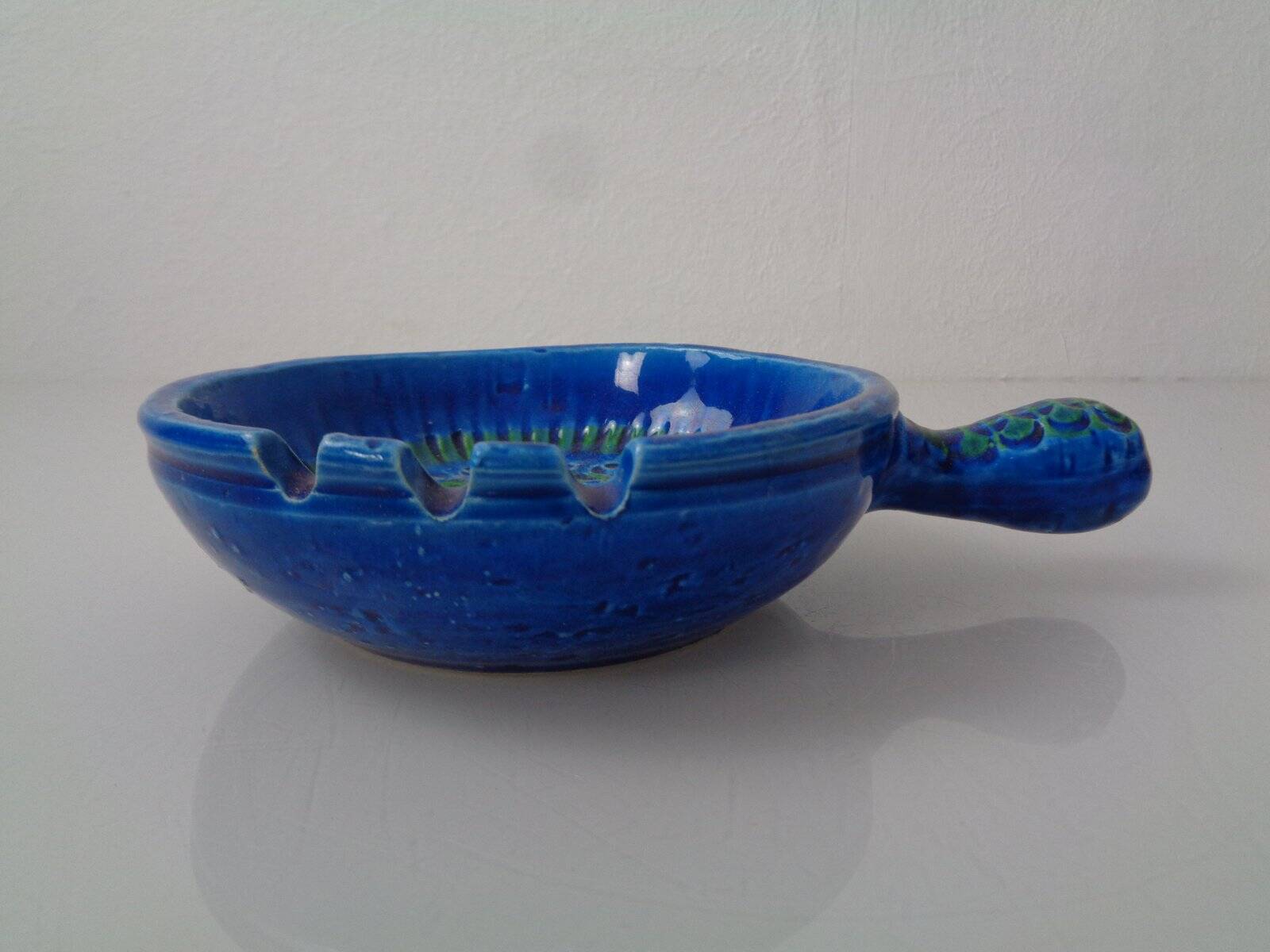 Vintage Italian 9814/13 Ceramic Ashtray by Aldo Londi for Bitossi, 1960s