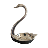 Empty silver swan pocket