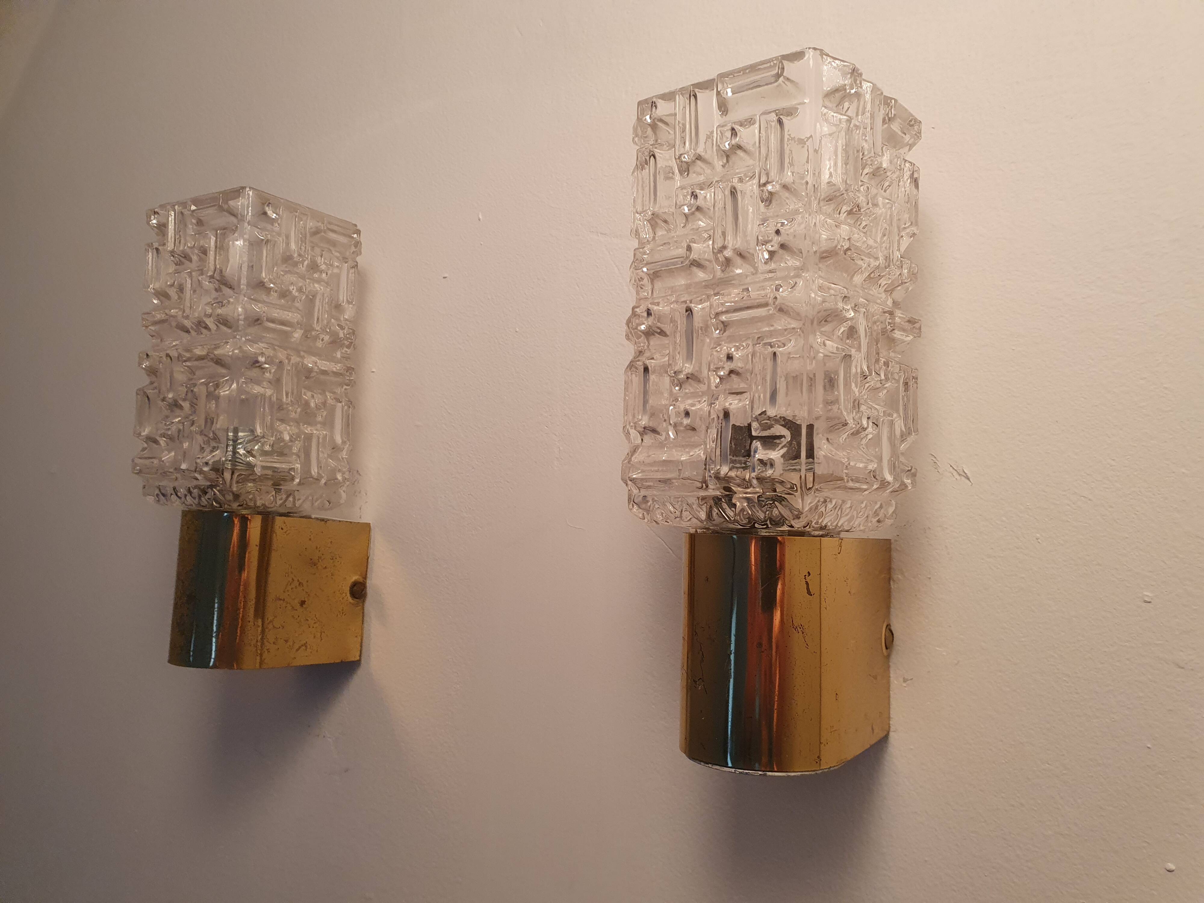 Three vintage Italian gold Targetti wall lights