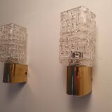 Three vintage Italian gold Targetti wall lights