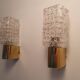 Three vintage Italian gold Targetti wall lights
