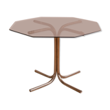 Seventies glass and chrome dining table