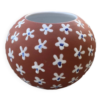 Ceramic floral vase by Edith Nielsen for Zeuthen Keramik 1950