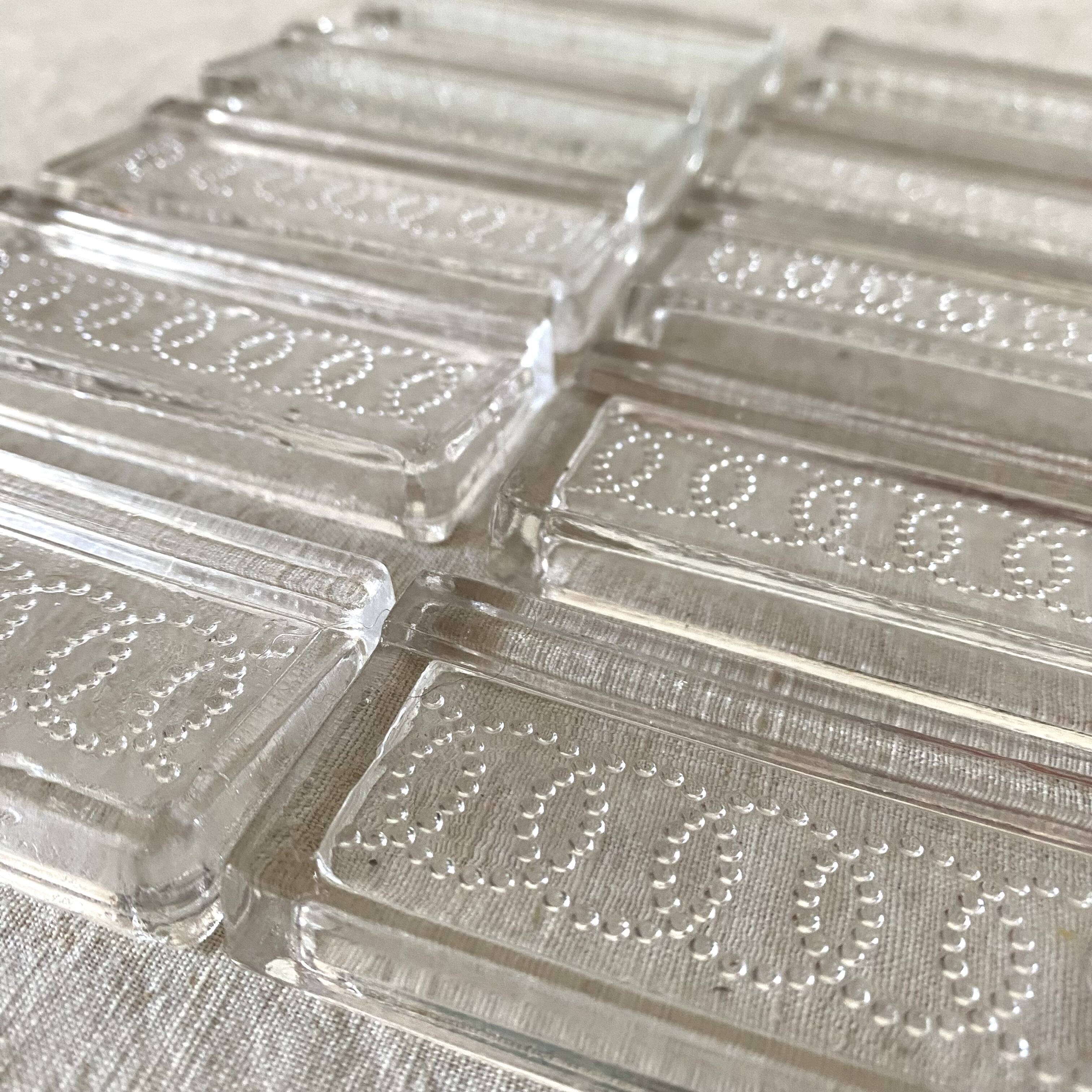 Glass knife holders from the 1950s