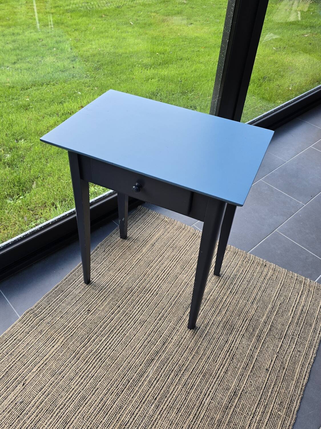 Blue painted side table