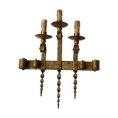 Wrought iron wall sconce brutalist