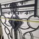 Art Deco coat rack wardrobe in wrought iron from the 1930s.