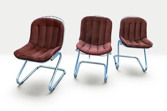 3 Gastone Rinaldi 'Sabrina' Chairs for Rima – Italy, 1970s