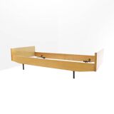 Single bed frame in ash, 1950s.