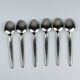Classic vintage silver tea spoons by Paul Wirths, Solingen, Germany, 1950s, set of 6.