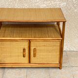Vintage 80s Bamboo Sideboard