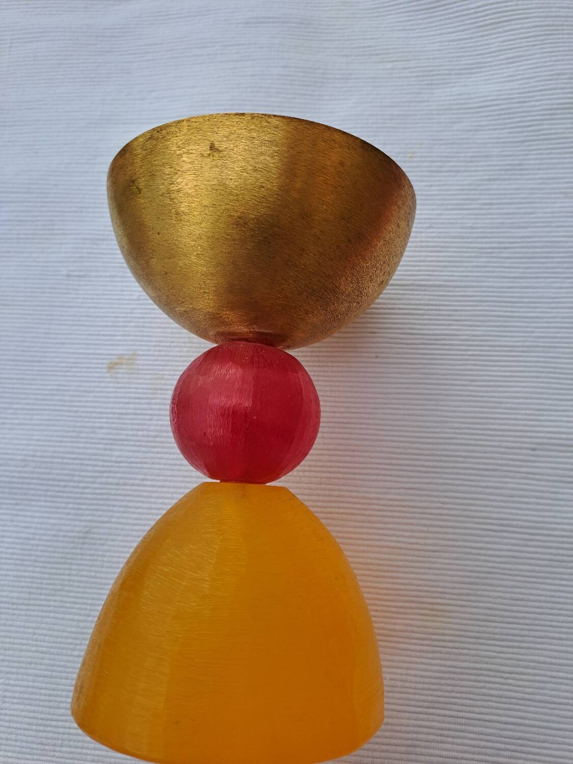 6 resin and gilded metal cups, Migeon and Migeon