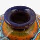 Vase galet en céramique émaillée polychrome vintage