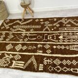 Tapis berbère coloré en noix fait main 260 X 160 CM