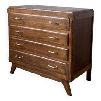 Compass feet chest of drawers