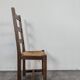 Série de 4 chaises rustiques en chêne assises paillées