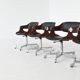 Eugen Schmidt set of six dining or conference chairs in teak Germany 1965