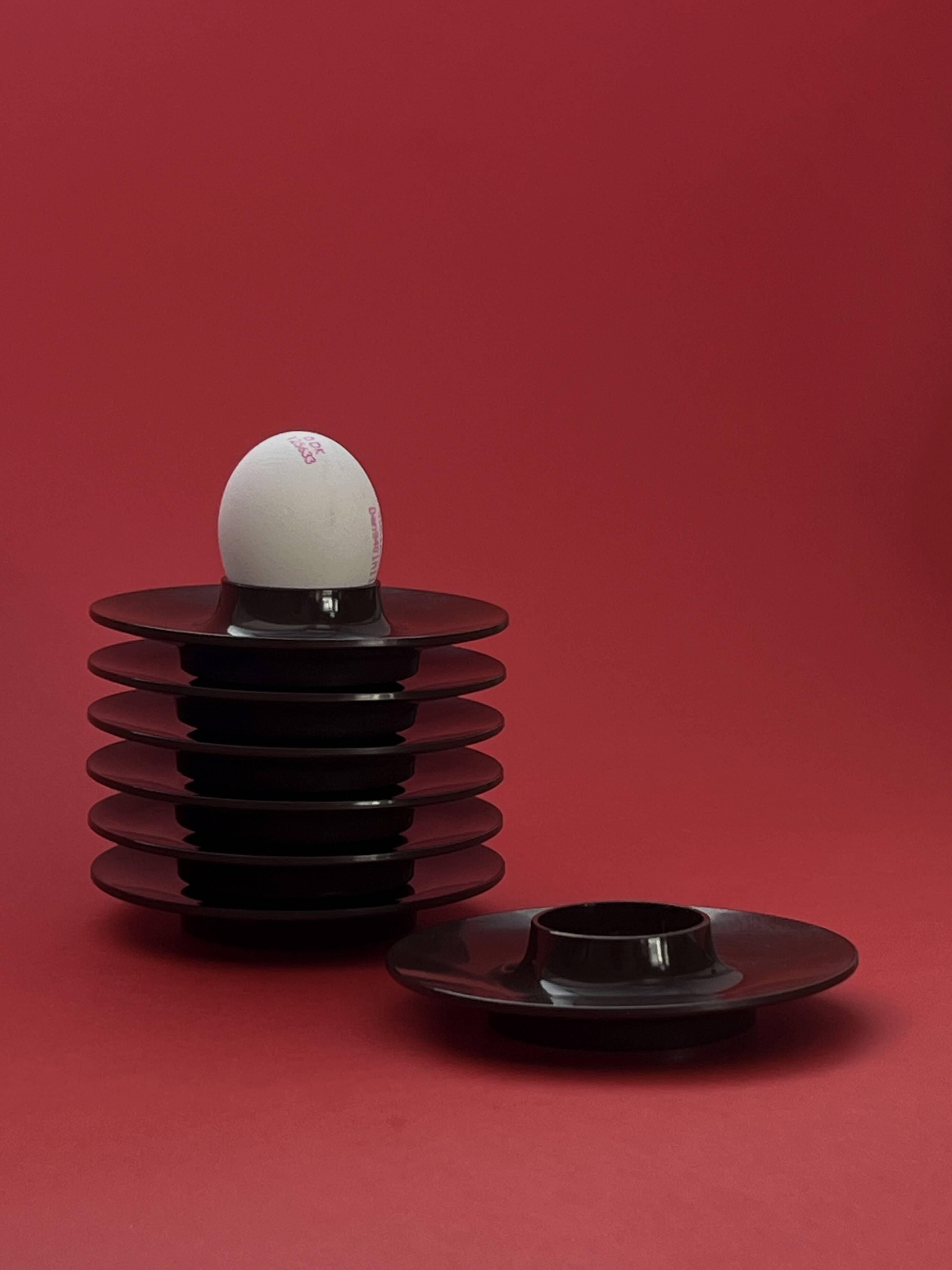 Set of 3 egg cups Space Age – Bjørn Christensen, 1960s