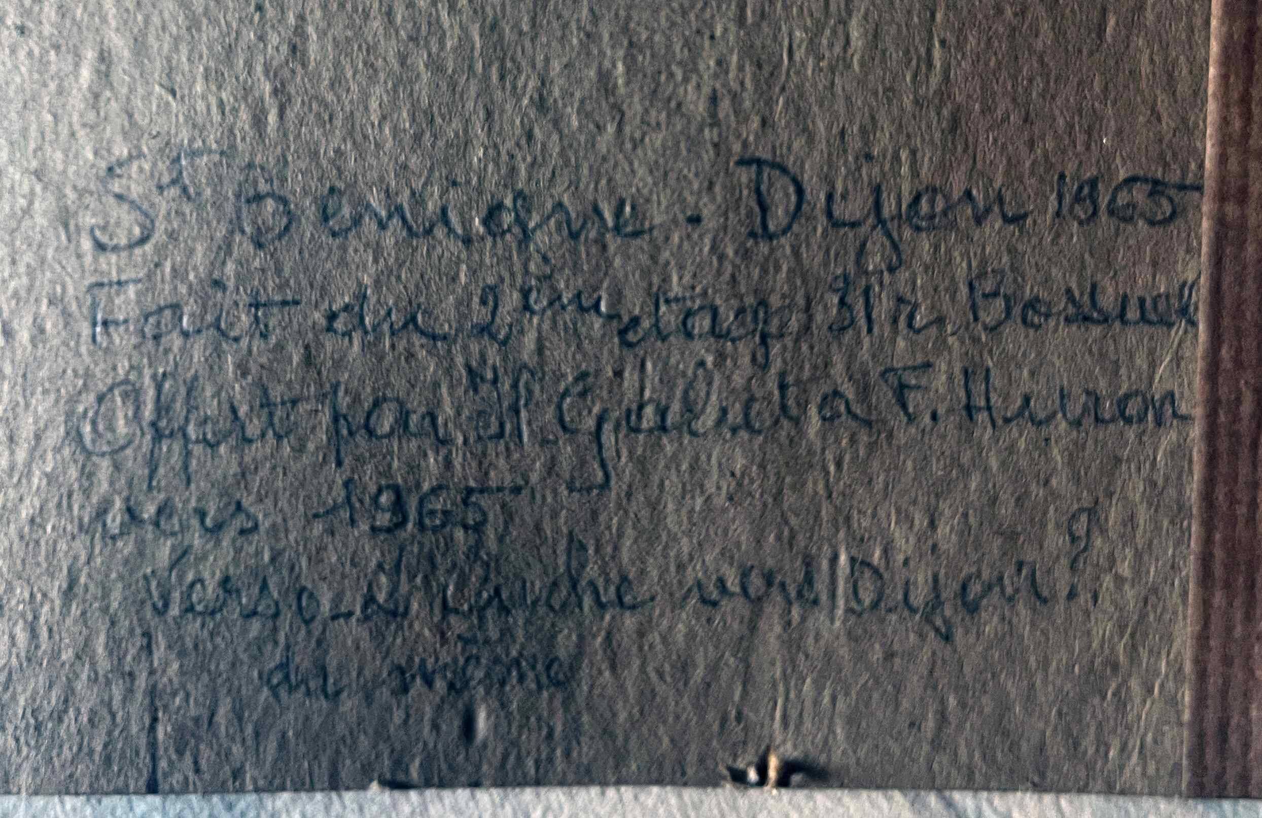 Two-sided watercolor painting Dijon Cathedral St Benigne/ Ouche by Henri Gabet 1899