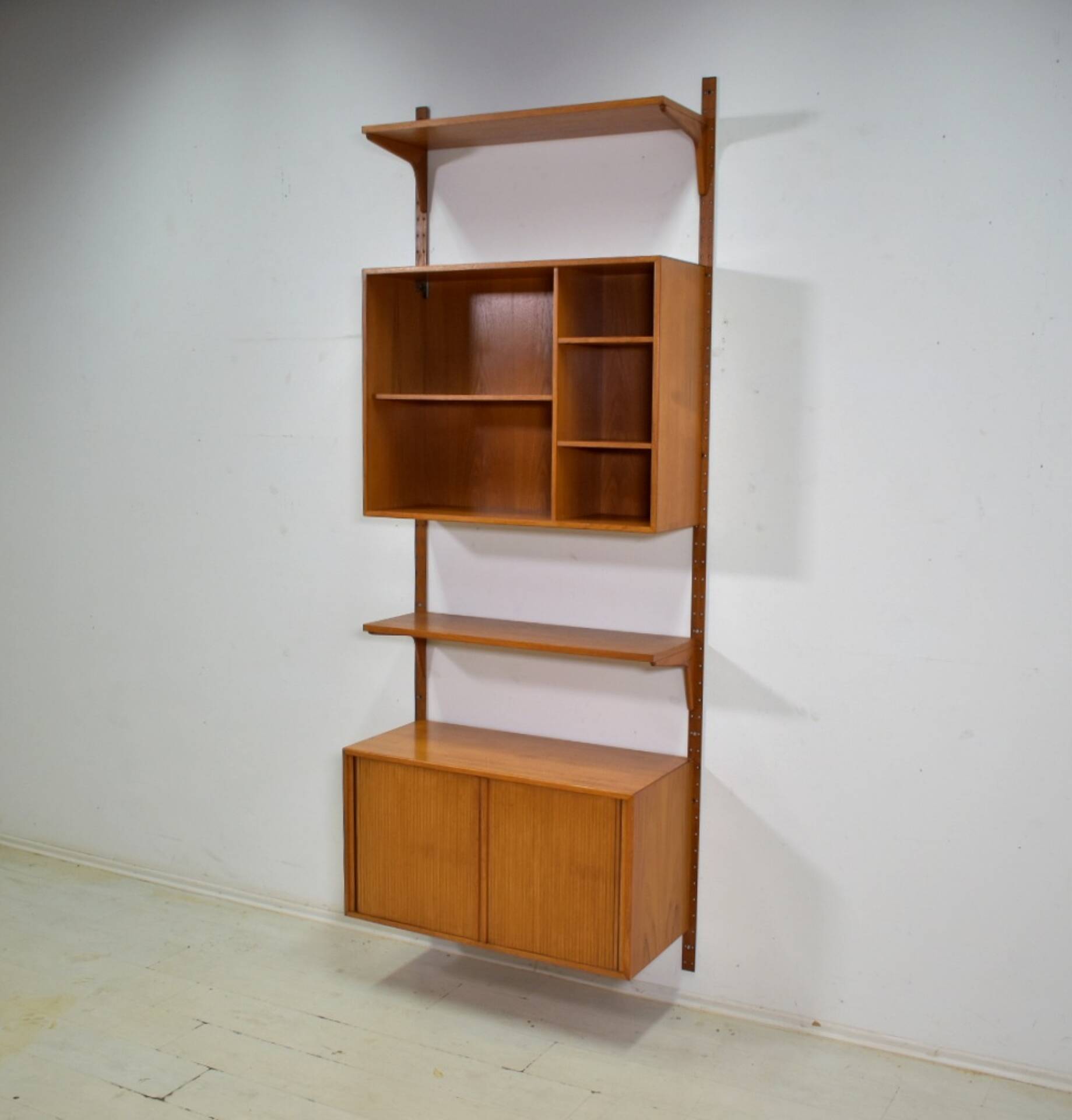 Teak modular shelving unit by HG Furniture 1960s Danish Vintage