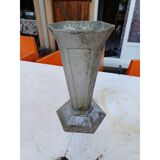 Set of 8 cast iron and aluminum vases 1900