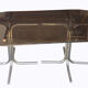 Table a manger verre fume vintage années 70