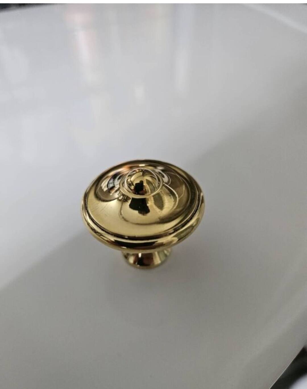 6 Polished Brass Furniture Knobs